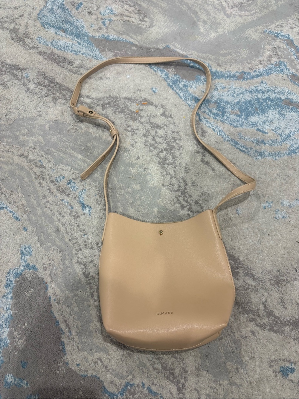Samara Beige Suede-Look Mini Tote